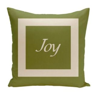 E By Design Holiday Brights Joy Throw Pillow