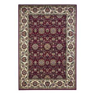 KAS Rugs Kashan Rectangular Red Transitional Woven Accent Rug (Common: 3 ft x 5 ft; Actual: 39 in x 59 in)