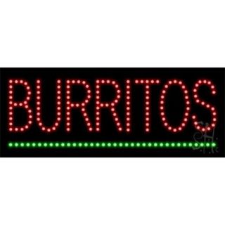 Sign Store L100 1187 outdoor Burritos Outdoor LED Sign, 20 x 8 x 3. 5 inch