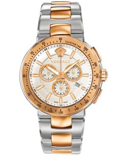 Versace Mens Swiss Chronograph Mystique Sport Two Tone Ion Plated