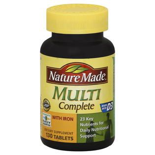Nature Made Multi, Complete, with Iron, Tablets, 130 tablets   Health