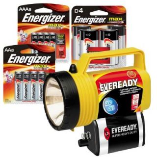Energizer Alkaline AA8, AAA8, D4, Floating Lantern Flashlight Combo (4 Pack) HDONMPADL