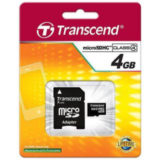 Transcend 4GB Class 4 microSDHC Card