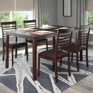 CorLiving DRG 795 Z4 Atwood 5 piece Dining Set with Dark Brown