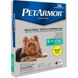 PetArmor Fleatick for Dogs 5 22 Lbs, 3 Count