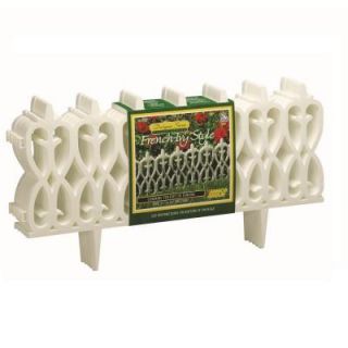 Emsco 12 in. White Resin Deluxe French Ivy Garden Fence (15 Pack) 2098HD