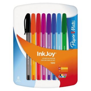 Paper Mate® InkJoy 100 Stick Pen, 1.0 mm, Assorted, 8/Set