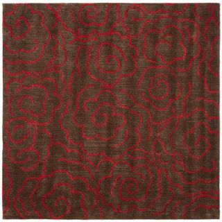 Safavieh Soho Chocolate/Red 6 ft. x 6 ft. Square Area Rug SOH812D 6SQ