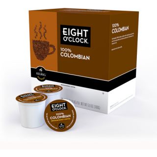 Eight O'Clock 100% Colombian K Cups Coffee, 18 count