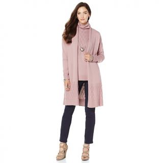 MarlaWynne Cable Knit Duster Sweater   7769030
