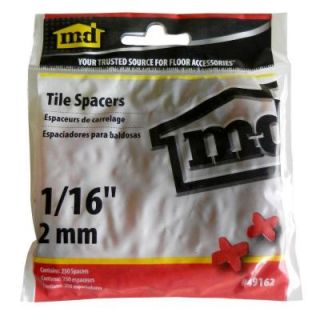 MD Building Products 1/16 in. Tile Spacers (250 Pieces / Bag) 49162