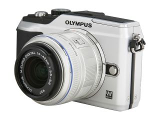 OLYMPUS E PL2 Silver 12.3 MP Interchangeable Lens Type Live View Digital Camera w/ m14 42mm II