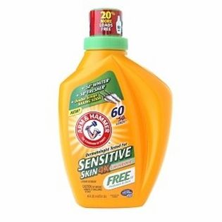 Arm & Hammer 4x Liquid Laundry, Ultra Power Perfume and Dye Free, 45