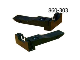Kensight Accro Rear Sight with Square Blade and White OutLine, Black 860 303