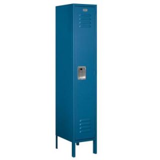 Salsbury Industries 61000 Series 12 in. W x 66 in. H x 15 in. D Single Tier Metal Locker Assembled in Blue 61155BL A