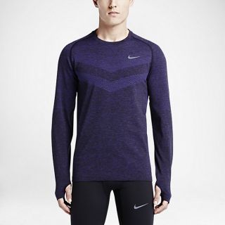 Nike Dri FIT Knit Long Sleeve Mens Running Shirt