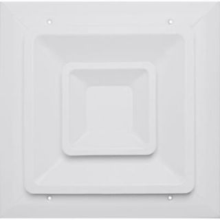 SPEEDI GRILLE 6 in. x 6 in. Ceiling Register, White with Fixed Cone Diffuser SG 66 FCR