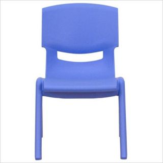 Flash Furniture Stackable Chair in Blue 10.5 Inch Seat Height: Furniture
