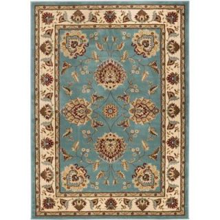 Well Woven Timeless Abbasi Light Blue 2 ft. 3 in. x 3 ft. 11 in. Traditional Area Rug 36063