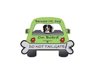 Bernese Mountain Dog On Board    Do Not Tailgate Car Magnet