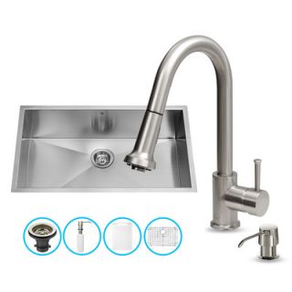 Platinum 30 x 19 Undermount Stainless Steel Kitchen Sink with Faucet