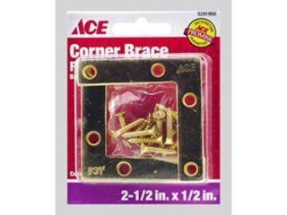 2 1/2" Brass Flat Corner Brace ACE Mending Plates 01 3410 324 082901138242