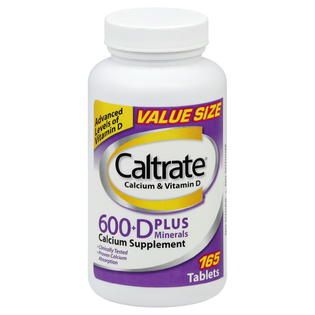 Caltrate Calcium Supplement, 600+D,Tablets, 165 tablets   Health