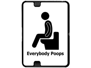 Everybody Poops   Person on Toilet   Snap On Hard Protective Case for  Kindle Fire HD 7in Tablet