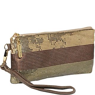 Whiting and Davis Tri Color Wristlet Clutch