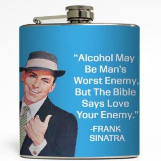The Bible Says Love Your Enemy   Liquid Courage Flasks   6 oz. Stainless Steel Flask