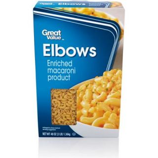 Great Value: Elbow Macaroni Enriched Macaroni Product, 3 Lb