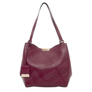 Burberry Small Canter Plum Bonded Leather Handbag   18377323