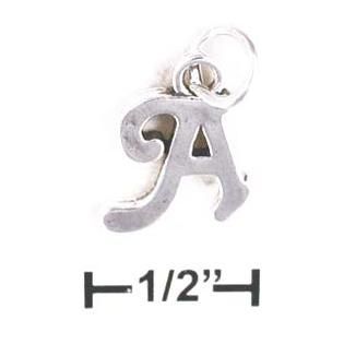 Sterling Silver Letter A Scrolled Charm   Jewelry   Fashion Jewelry