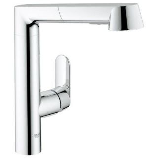 GROHE K7 Main Single Handle Pull Out Kitchen Faucet in Starlight Chrome 32178000