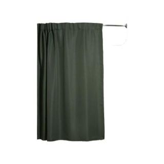 Aulaea Infinity Collection 75 in. Fabric Shower Curtain with Matching Liner in Emerald ICEME09