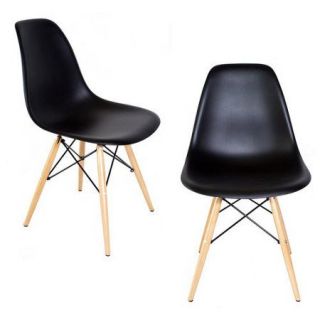 eModern Decor Slope Shell Side Chair (Set of 2)