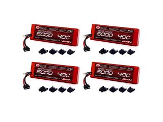 Venom Sport Power 40C 2S 5000mAh 7.4 LiPO Battery ROAR with UNI Plug x4 Packs | Part No. 15057X4
