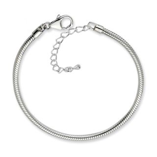 Silverplated Snake Chain Charm Bracelet   15554513  