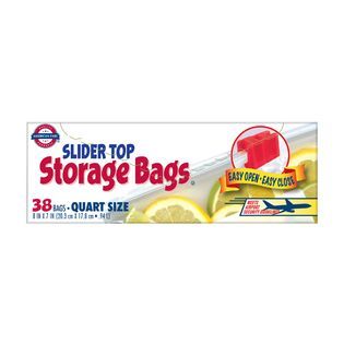 American Fare Slider Food Storage Quart Sized Bags   38 Count   Food