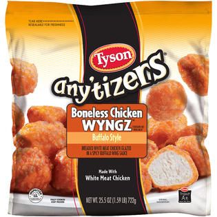 Tyson Buffalo Style Boneless Chicken Wyngz 25.5 OZ BAG   Food