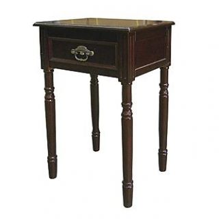 Ore 15.5D x 11.5W x 27H Square Living Room End Table   Cherry
