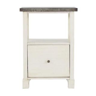 Home Decorators Collection Noble 1 Drawer File Cabinet in Distressed White 1981500410