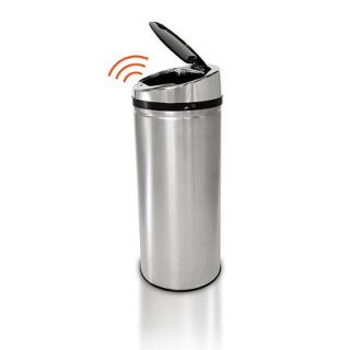 iTouchless Fully Automatic Touchless 11 Gallon Trash Can, Stainless Steel