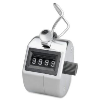 Sparco Products Tally Counter w/ Finger Ring, Silver