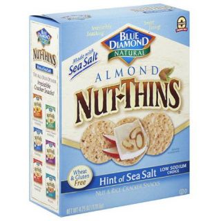 Blue Diamond Nut Thins Natural Almond Crackers, 4.25 oz (Pack of 12)