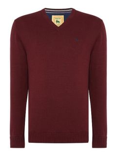 Magee Cotton V Neck Knitwear Purple