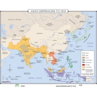World History Wall Maps   Asian Imperialism