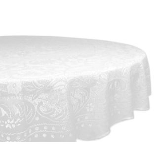 Lace Rosebud 63 inch Round Poly Tablecloth   Shopping