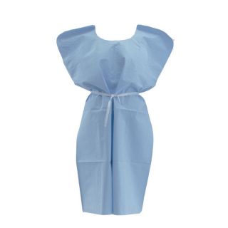 Medline Xray Gown, Standard, T/P, 30x42 Blue (bulk pack of 50