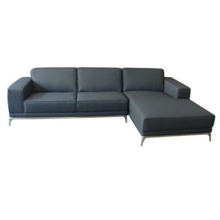 Aurelle Home Napa Grey Sectional Right Sofa   16976113  